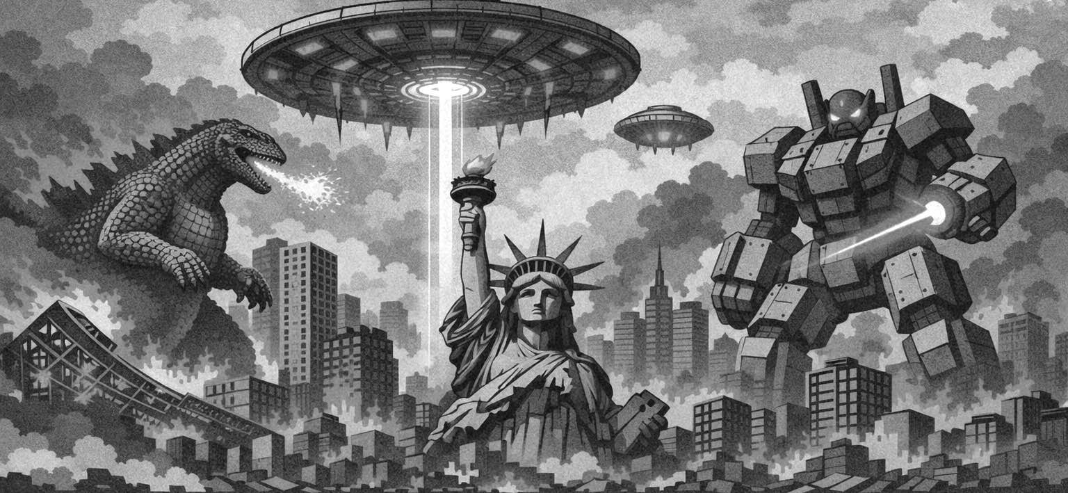 Godzilla, Aliens, Immobilien