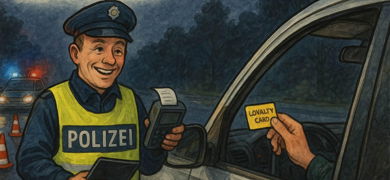 Polizei öffnet Kasse 2: Bonuspunkte am Seitenstreifen